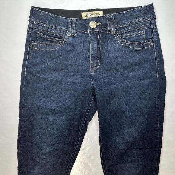 Democracy Ab Technology Skinny Ankle Jeans Womens 8 Midrise Stretch Blue Denim - Picture 9 of 12